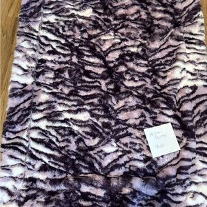 Luxurious Purple and White Throw Baby Blanket